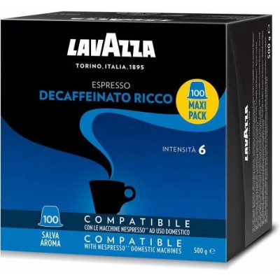Kávové kapsle Lavazza Nespresso Maestro DEK - bez kofeinu 100 kapslí 500g
