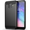 Pouzdro a kryt na mobilní telefon Samsung Pouzdro Forcell CARBON Case Samsung Galaxy A6 A6 2018 černé