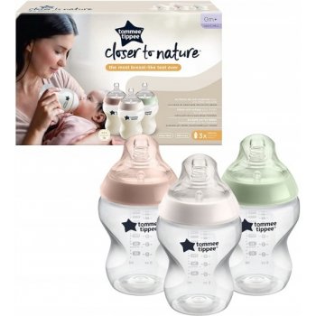 Tommee Tippee kojenecká láhev C2N 3 ks transparentní 260ml