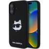 Pouzdro a kryt na mobilní telefon Apple Karl Lagerfeld Liquid Silicone Choupette Head MagSafe Zadní pro iPhone 16 Black