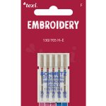 Vyšívací jehly TEXI EMBROIDERY 130/705 H-E 5x75-90 – Zboží Mobilmania