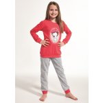 Cornette pyžamo s patenty Dívka s kočkou červené – Zboží Dáma