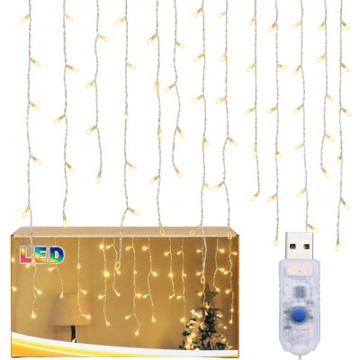 Jipos Tools Světelný závěs rampouchy 96 LED USB 3,5m R2750 – Hledejceny.cz