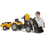FALK Šlapací traktor Super Loader s nakladačem a vlečkou žlutý – Zboží Dáma