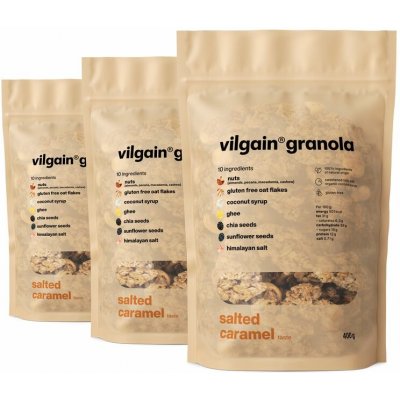 Vilgain Granola – 3× slaný karamel 400 g – Zboží Dáma