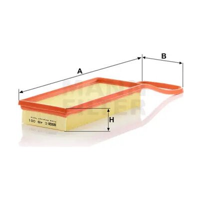 MANN FILTER Vzduchový filtr C 49 001 – Hledejceny.cz