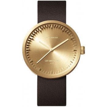 LEFF TUBE WATCH D42 / BRASS WITH BROWN LEATHER STRAP