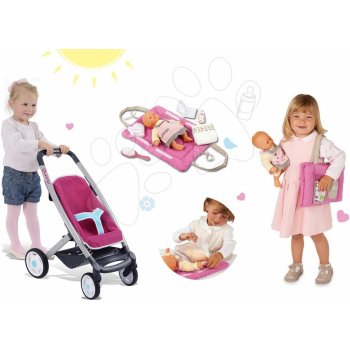 Smoby Set Maxi Cosi & Quinny 3v1 655 cm ručka a podložka na přebalování