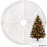Verk Group Vánoční kobereček pod stromeček, kožešinová rohož, bílý, kulatý, 90 cm – Hledejceny.cz