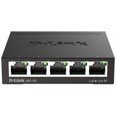D-Link DGS-105 kovový 5-port 10/100/1000 Switch – Zboží Živě