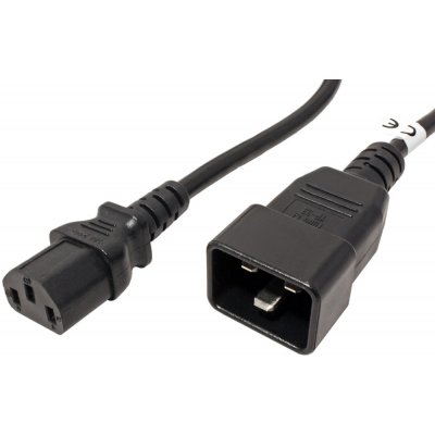 PremiumCord Kabel síťový propojovací 230V 10A 3m, konektory IEC 320 C13 - IEC 320 C20 – Zbozi.Blesk.cz