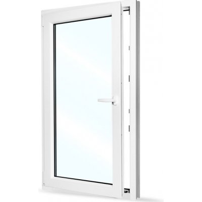 SkladOken.cz Okno jednokřídlé 80x140 cm bílé otevíravé i sklopné LEVÉ – Sleviste.cz