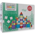 Cleverclixx Magnetická stavebnice intenzivních barev 110 ks+ 15 třpytivých ks – Zbozi.Blesk.cz
