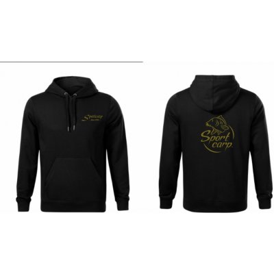 Sportcarp mikina klokanka zlaté logo černá – Zboží Mobilmania