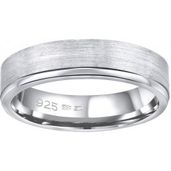 SILVEGO Snubní stříbrný prsten Madeira v provedení bez kamene pro muže i ženy QRG4164M