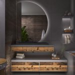 Daramio Kulaté zrcadlo s LED osvětlením E4 85x110 cm – Zboží Dáma