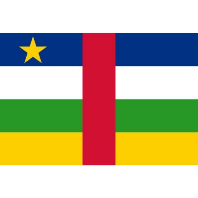 Středoafrická rep. vlajka - 60 x 90 cm - tunel, karabina – Hledejceny.cz