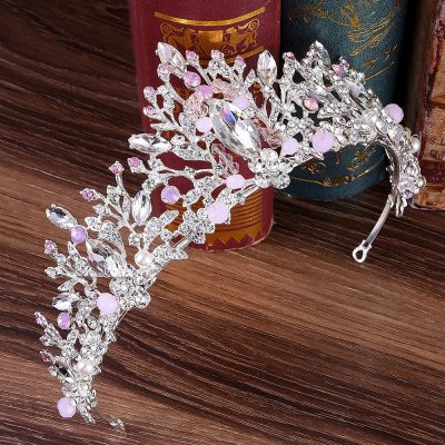 Naishide Jewelry svatební korunka do vlasů PINK ANGEL stříbrná – Hledejceny.cz