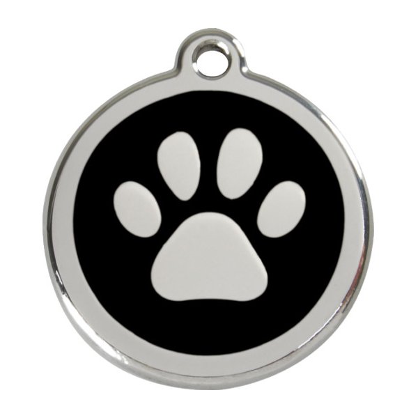 Známka, adresář a přívěsek pro psa Red Dingo známka vč. rytí Tlapka Černá 30 mm