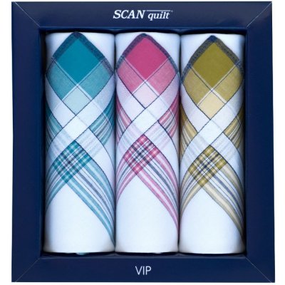 SCANquilt dámské kapesníky VIP 3 ks 28x28 cm – Sleviste.cz
