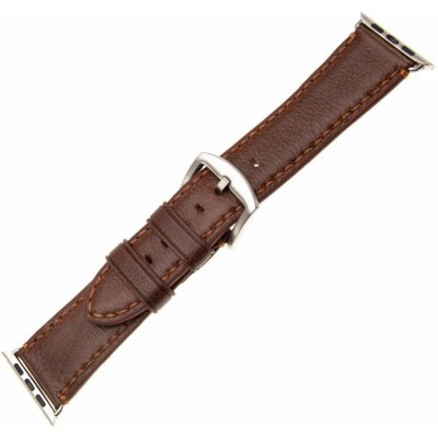 FIXED Berkeley kožený řemínek pro Apple Watch 42mm a 44mm se stříbrnou sponou vel. L hnědá FIXBER-BRWSL-L – Zbozi.Blesk.cz