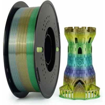 Kingroon PLA SILK RAINBOW 1,75 mm 1 kg Forest – Zboží Živě