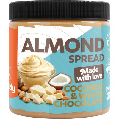 GRIZLY Mandlový krém s bílou čokoládou a kokosem 500 g – Zboží Dáma