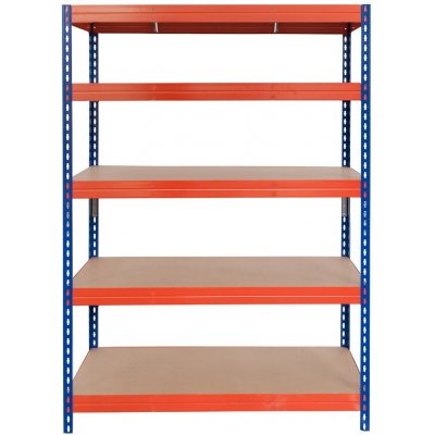 Majster Regál Rivet 192 x 100 x 50 5 polic modrooranžová – Zboží Mobilmania