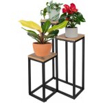 Ruhhy 25626 Stojan na květiny 67 x 34,5 x 34,5 cm hnědý – Zboží Dáma