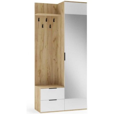 Halmar Předsíňová stěna Garner dub zlatý bílá – Zboží Mobilmania