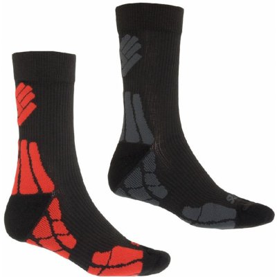 Sensor ponožky HIKING Merino Wool černá/červená – Zboží Mobilmania