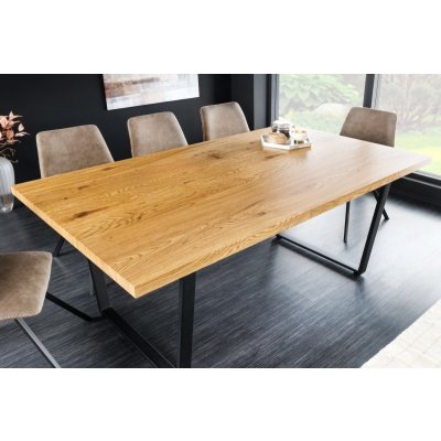 Noble Home Přírodní dřevěný jídelní stůl Loft 160 cm – Zboží Mobilmania