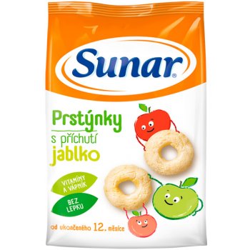 Sunar Dětský snack jablkové prstýnky 50 g