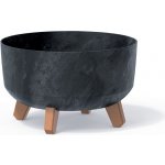 Prosperplast Květináč GRACIA LOW BETON EFFECT 28,5 cm antracit – Hledejceny.cz
