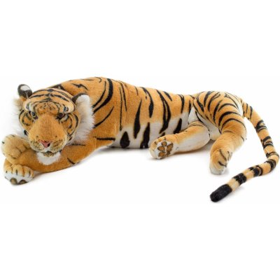 BRUBAKER Tiger Soft Toy Brown ležící realistická Král džungle 60 cm – Zbozi.Blesk.cz