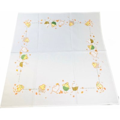 TiaHome Velikonoční ubrus Kuřátka žlutá 85x85cm – Hledejceny.cz