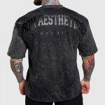 Iron Aesthetics Oversize triko College washed black – Hledejceny.cz