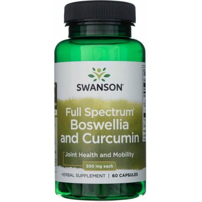 Swanson Full Spectrum Boswellia and Curcumin 300 mg 60 kapslí – Hledejceny.cz