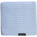 Lullalove Lehká dečka z vlny Merino Motýlek Premium Modrá – Zboží Dáma