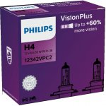 Philips VisionPlus 12342VPC2 H4 P43t-38 12V 60/55W 2ks – Zboží Mobilmania