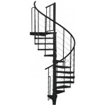 Minka STAIRS Venkovní točité schodiště Rondo Spino Zink Color černé pr. 180 cm – Zbozi.Blesk.cz