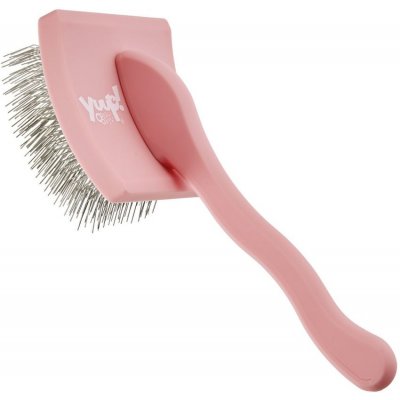Yuup PINK Profesionální drátkový kartáč pro velké psy 8,5 x 7,5 cm – Zboží Dáma