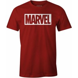 Pánské červené tričko Marvel logo