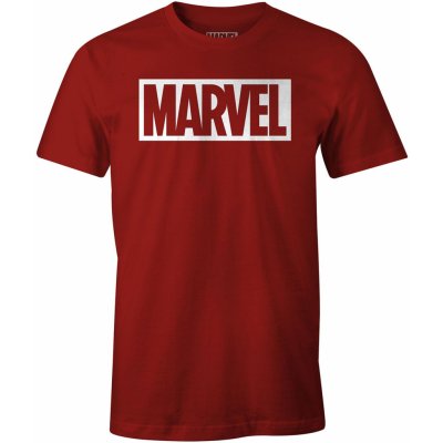 Pánské červené tričko Marvel logo – Zboží Mobilmania
