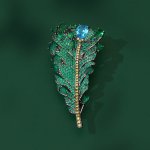 Éternelle luxusní brož Swarovski Elements Alanza B2412-LXT0735G Zelená – Sleviste.cz