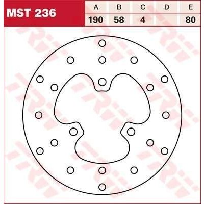 TRW MST236 brzdový kotouč, přední HUSQVARNA WRS 50 (SCOOTER) rok 99-00