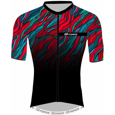 Force LIFE kr. rukáv černo-petrolej-červený – Zboží Dáma