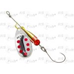 Cormoran Třpytka Bullet Single Hook Silver Red Strips vel.1 3 g – Hledejceny.cz