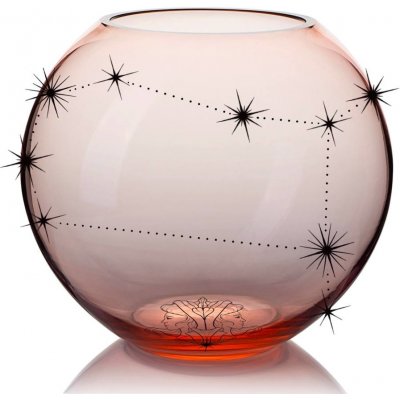 Skloglass Horoskop Váza 180mm BLÍŽENEC Barvy: Křišťál – Hledejceny.cz