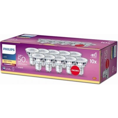 Philips 8718696778265 LED žárovka GU10 4,6W/50W 355lm 2700K PAR16 10-set – Hledejceny.cz
